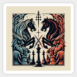 Epic Chess Battle Magnet